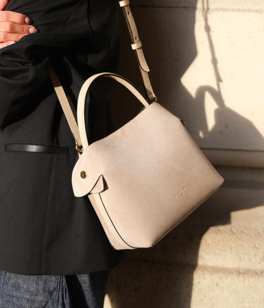 Medium Swann | Suede Dune - Fleuron Paris